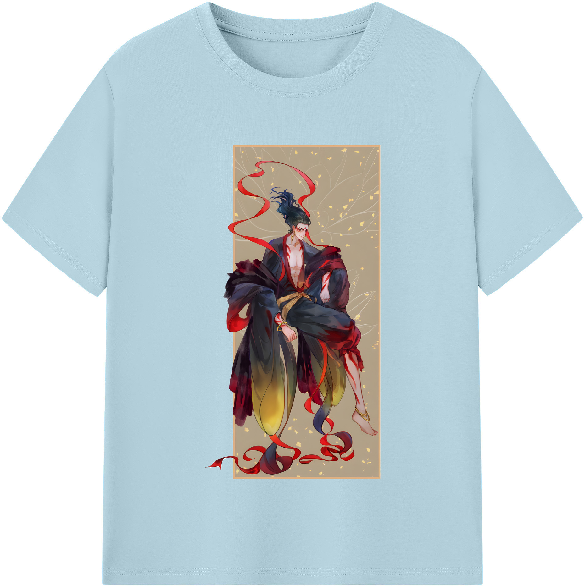 （画像用） Ne Zha 2 ナタ 魔童の大暴れ 綿100％半袖Tシャツ（フロントプリント）